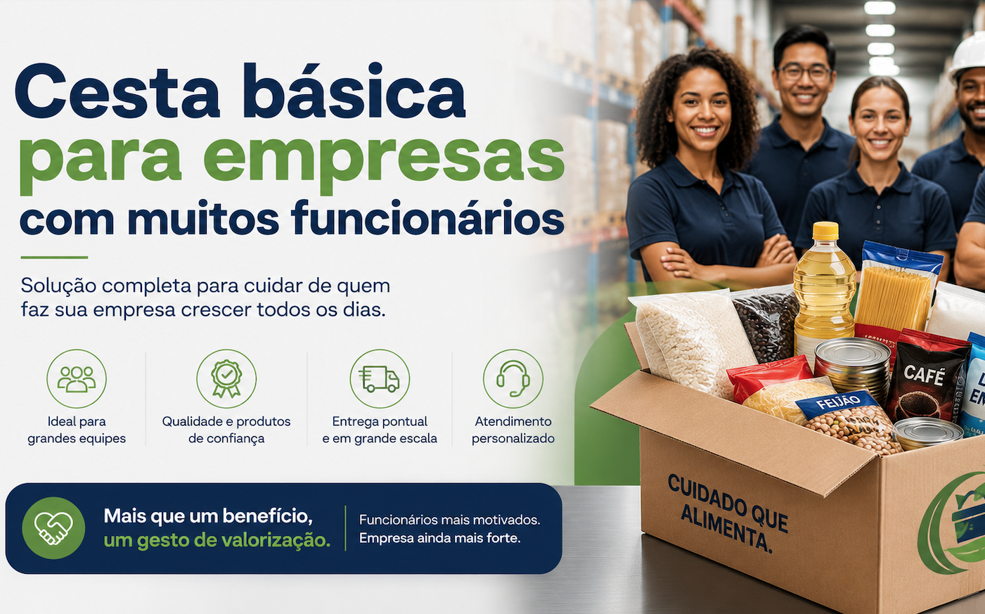 Cesta básica para empresas com muitos funcionários
